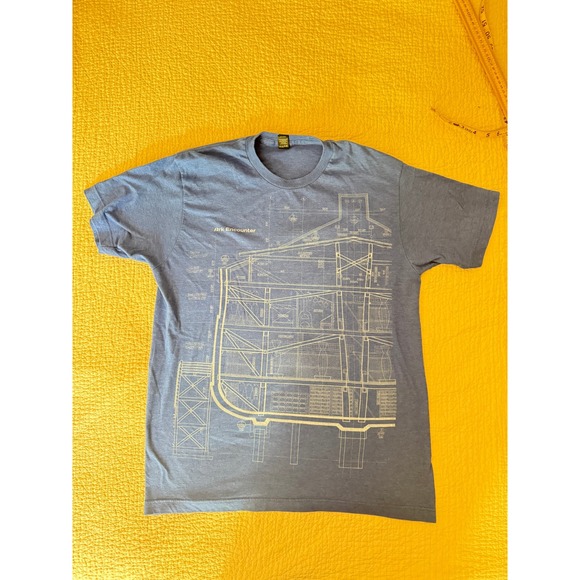 Tultex Other - Ark Encounter Noah's Ark Blueprint Blue Graphic T Shirt Tultex Christian Tee